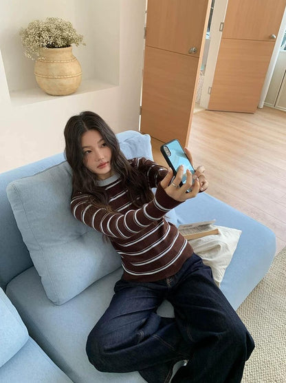 アーバンストライプニットトップ