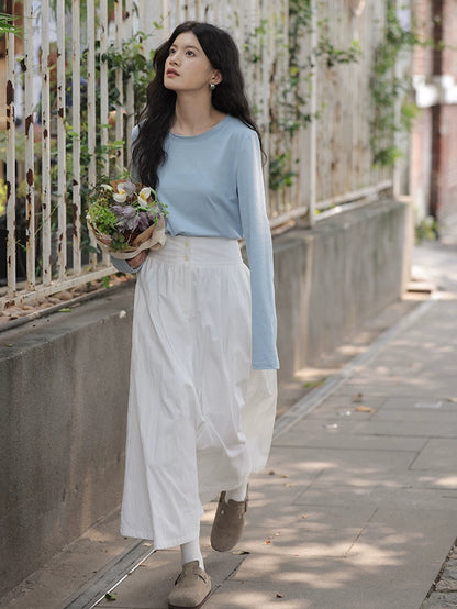 ルーズコットン長袖Tシャツ