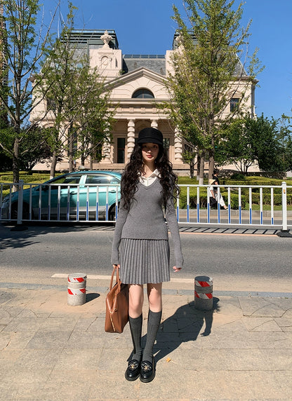 グレーポロカジュアルセット