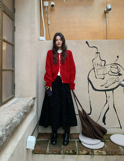 チャンキー ニット カーディガン