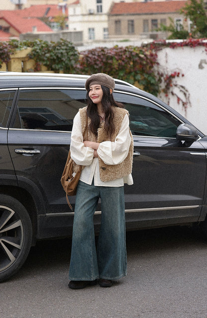 オーバーサイズバックルベスト