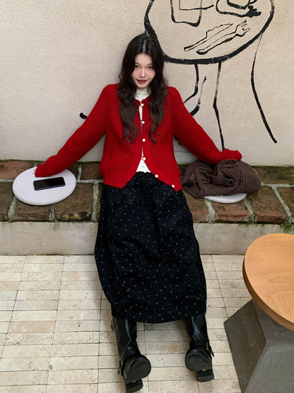 チャンキー ニット カーディガン