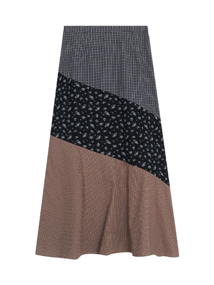 レトロ花柄マキシスカート