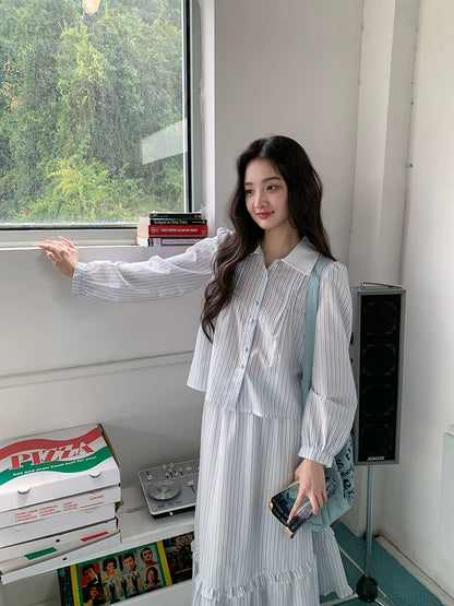 ストライプツーピースセット