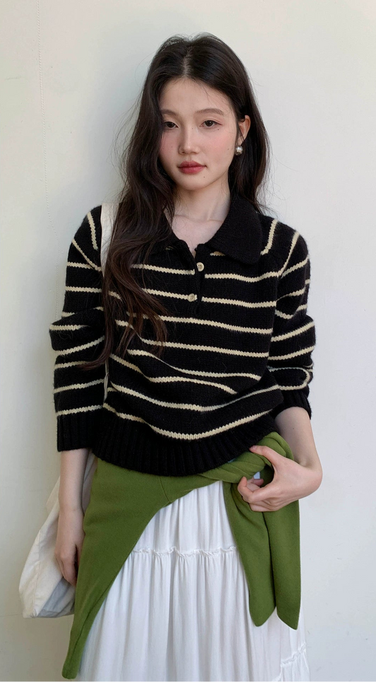 シック・ストライプ・ポロ・ドレス