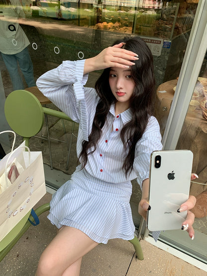 シックフリルハイウエストワンピース