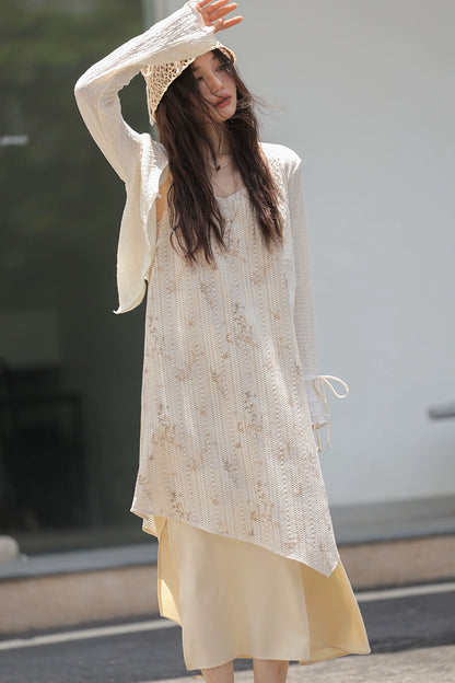 フローラルハルタードレス