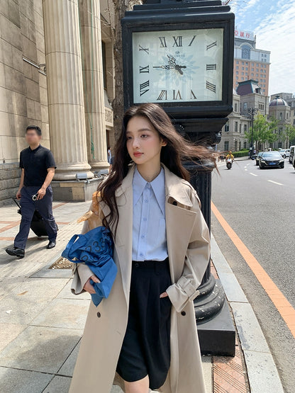 シックロングトレンチコート