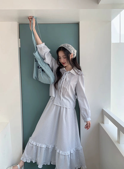 ストライプツーピースセット