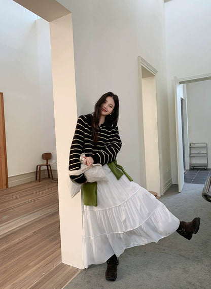 シック・ストライプ・ポロ・ドレス