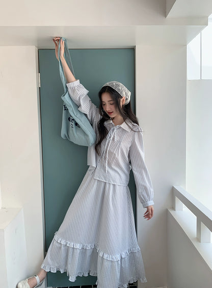 ストライプツーピースセット