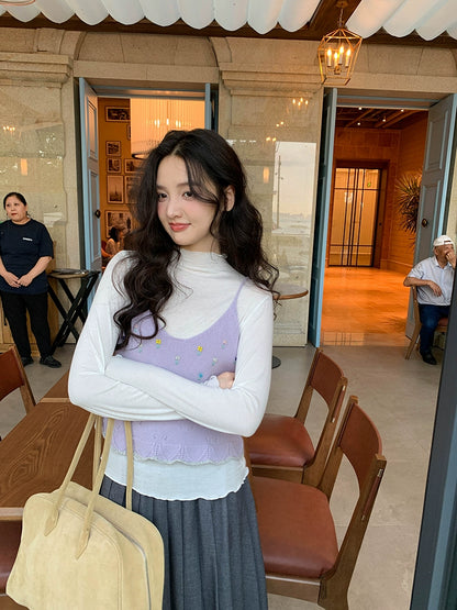 シックハイウエストプリーツスカート