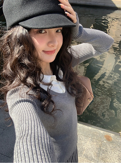 グレーポロカジュアルセット