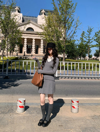 グレーポロカジュアルセット