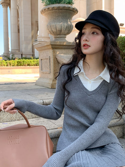 グレーポロカジュアルセット