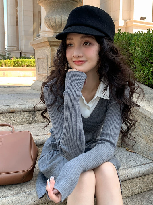 グレーポロカジュアルセット