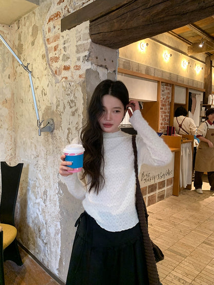 エレガントニットレーストップ