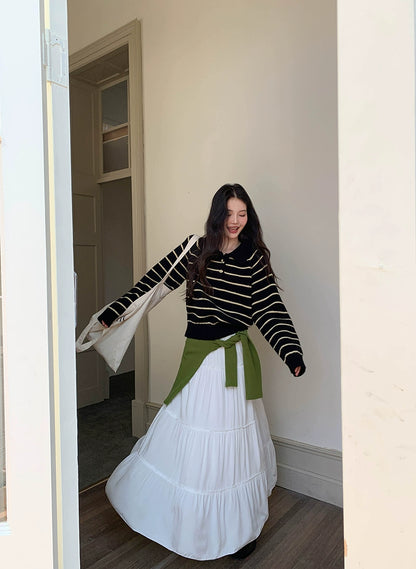 シック・ストライプ・ポロ・ドレス