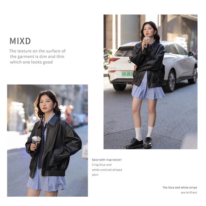 レトロブラックレザージャケット