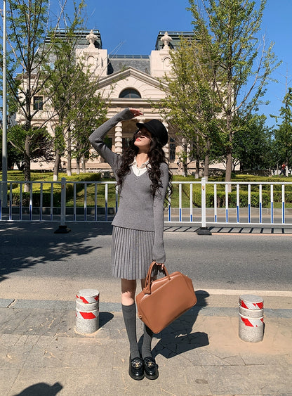 グレーポロカジュアルセット