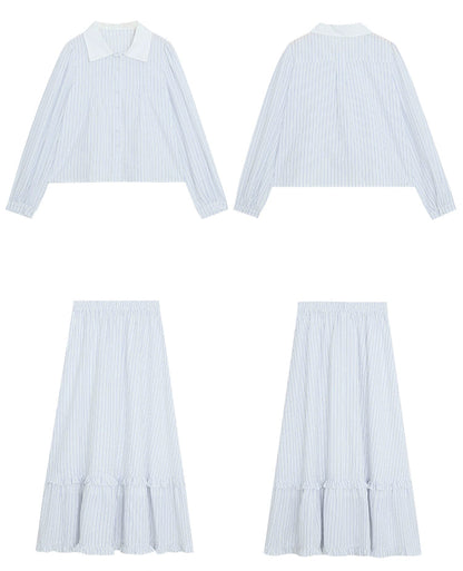 ストライプツーピースセット