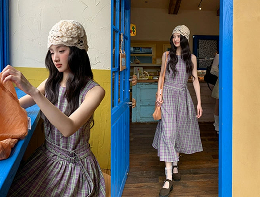 シックなストライプサマードレス