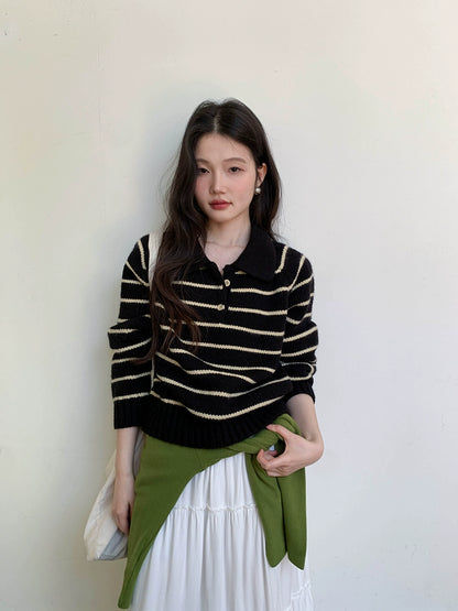 シック・ストライプ・ポロ・ドレス