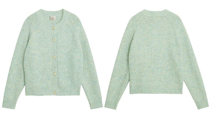 グリーンニットカーディガン