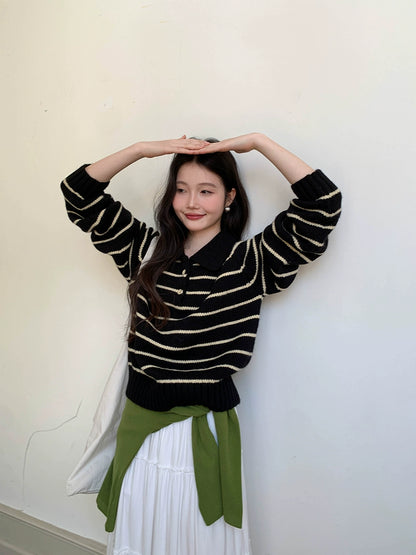 シック・ストライプ・ポロ・ドレス