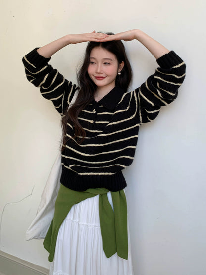 シック・ストライプ・ポロ・ドレス