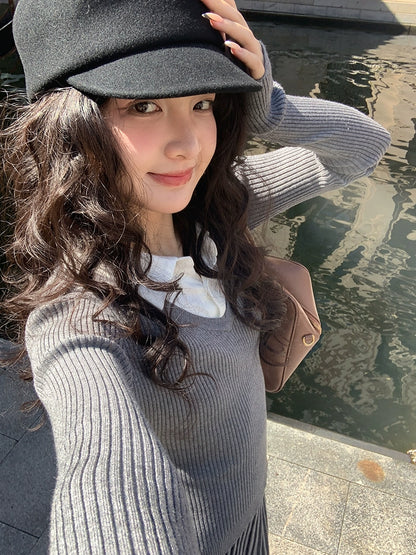 グレーポロカジュアルセット