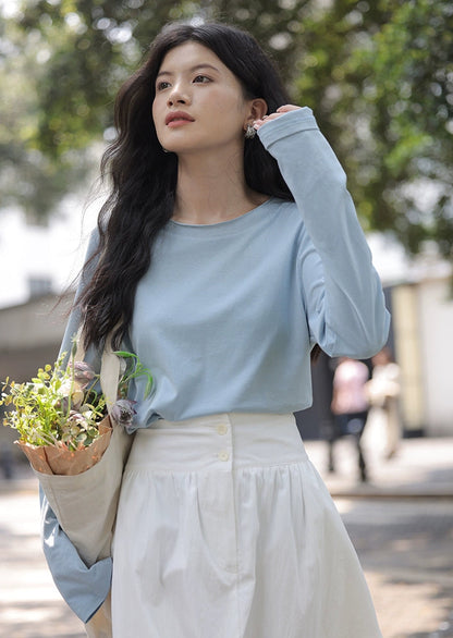 ルーズコットン長袖Tシャツ