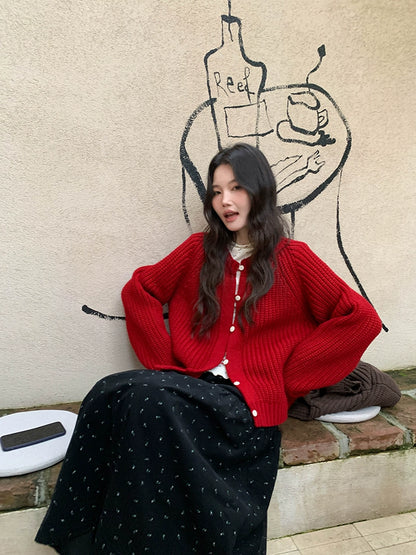 チャンキー ニット カーディガン