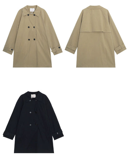 シックなカーキトレンチジャケット