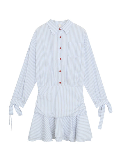 シックフリルハイウエストワンピース