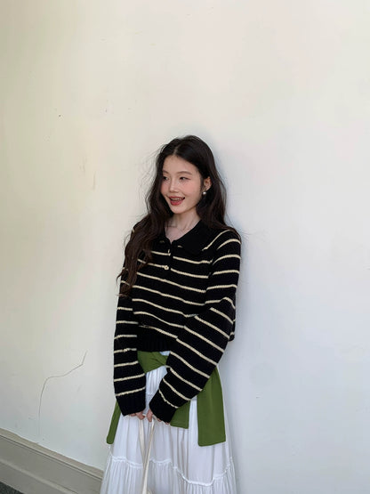 シック・ストライプ・ポロ・ドレス