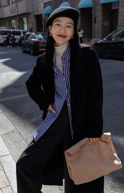 レトロブラウンコーデュロイブレザー