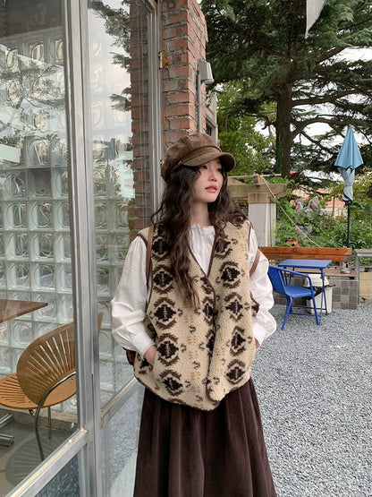 フェアアイルウールベストコート