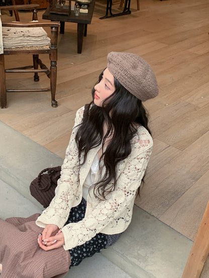 レトロ花柄マキシスカート