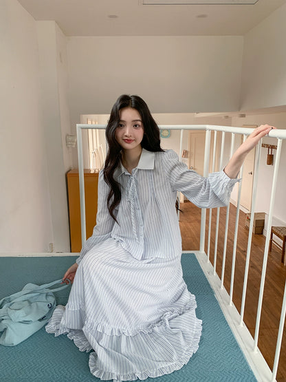 ストライプツーピースセット