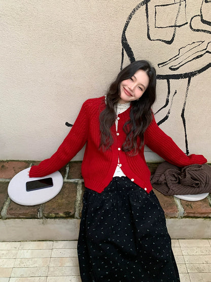 チャンキー ニット カーディガン