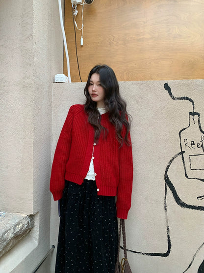 チャンキー ニット カーディガン