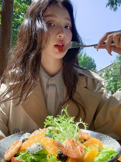 シックロングトレンチコート