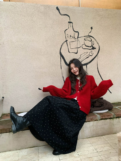 チャンキー ニット カーディガン