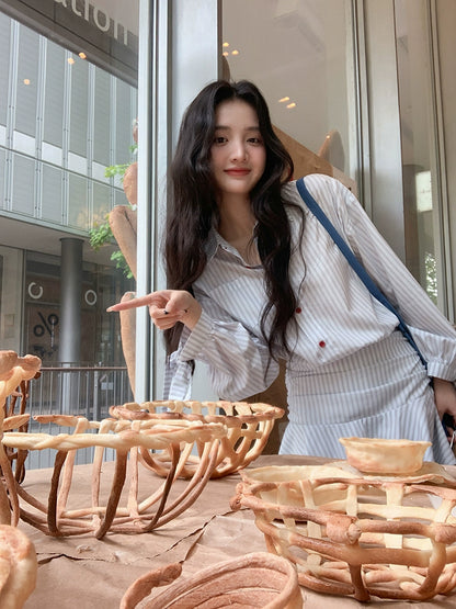 シックフリルハイウエストワンピース