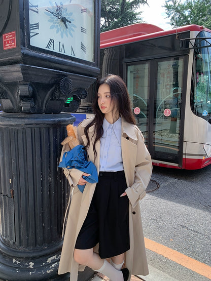 シックロングトレンチコート