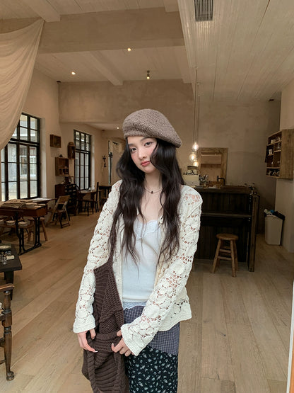 レトロ花柄マキシスカート