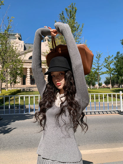 グレーポロカジュアルセット