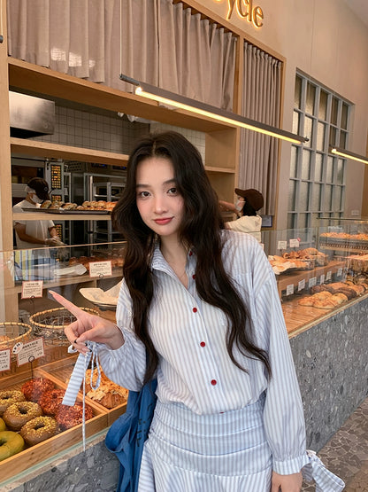 シックフリルハイウエストワンピース