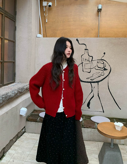 チャンキー ニット カーディガン